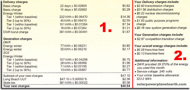 Edison electricity bill page 2
